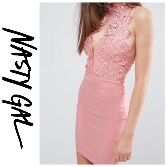 Nasty Gal Dresses & Skirts - 💕SALE💕NWT Nasty Gal Rare London Blush Lace Dress
